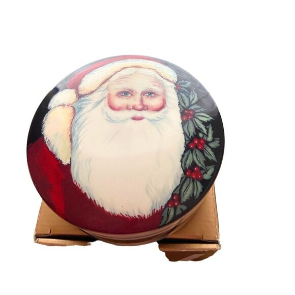 Vintage Christmas Santa Claus Old Saint Nick Mikasa Trinket Box 5 X 2 - Picture 2 of 6
